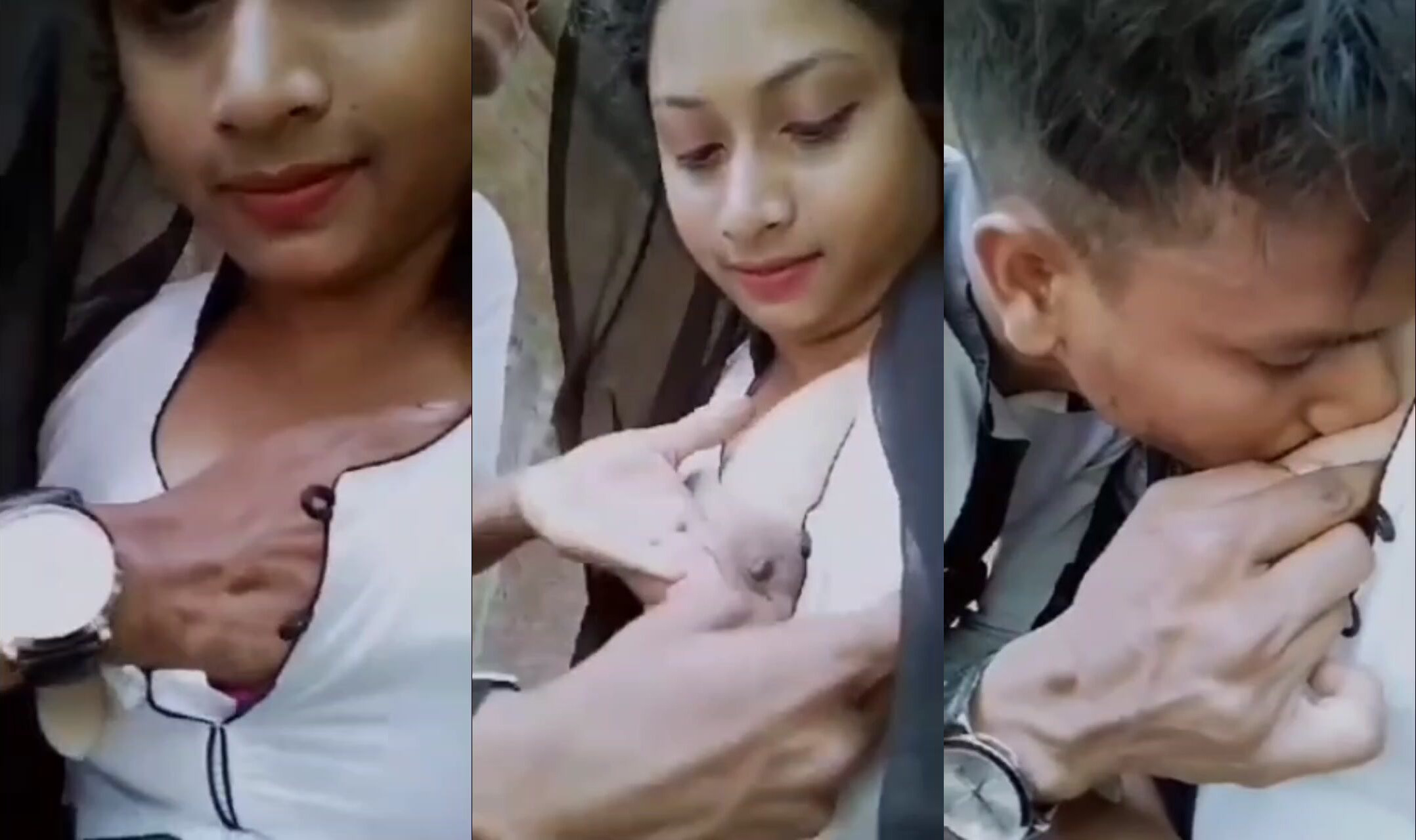 Bangladeshi College Lovers Viral Outdoor Boobs Sucking MMS