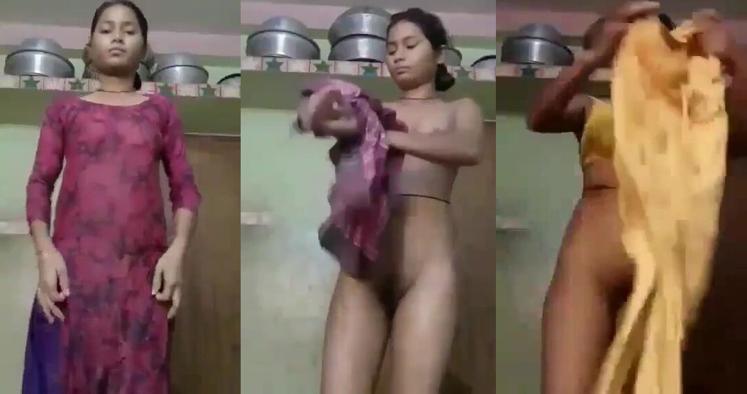 Bangladeshi village girl removed clothes and pressing boobs in xxx mms