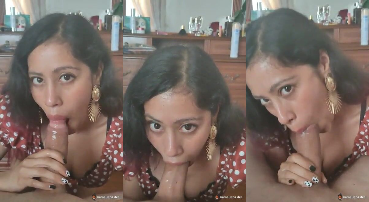 Beautiful desi girl's stunning BJ and hand play makes bf cum fast