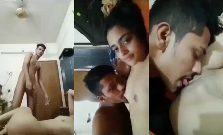 Beautiful hot girl's big boobs and pussy sucked by horny cousin brother