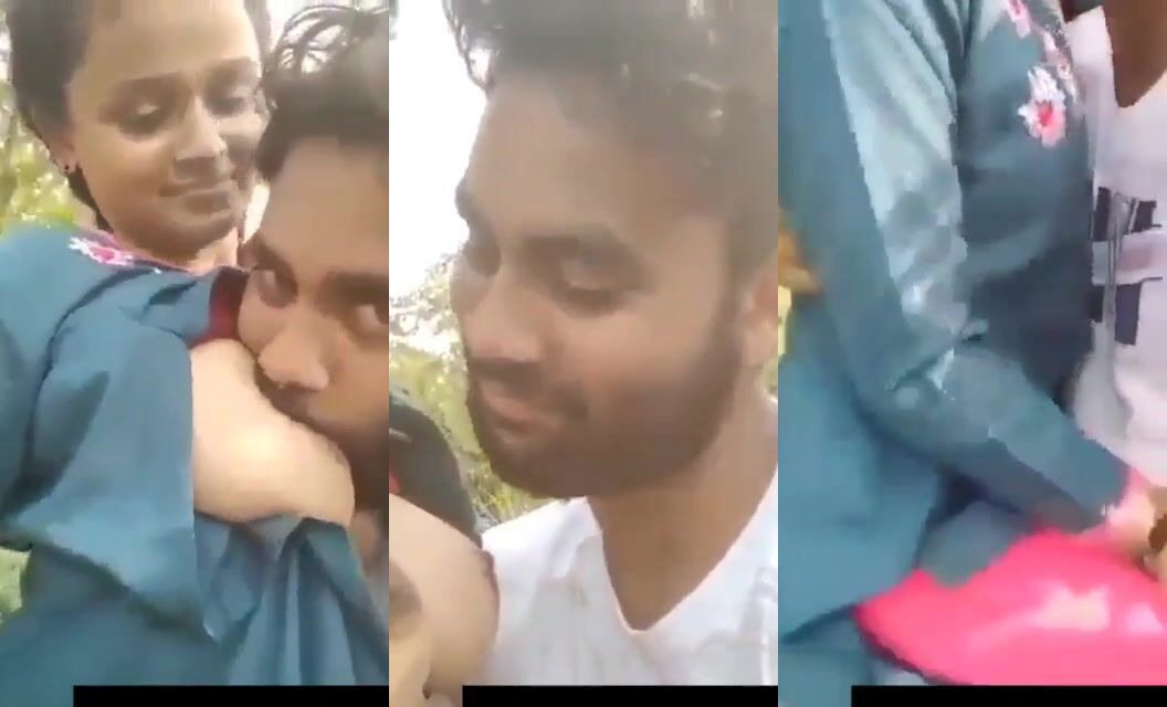 Bhojpuri village local lovers hot boobs sucking in jungle