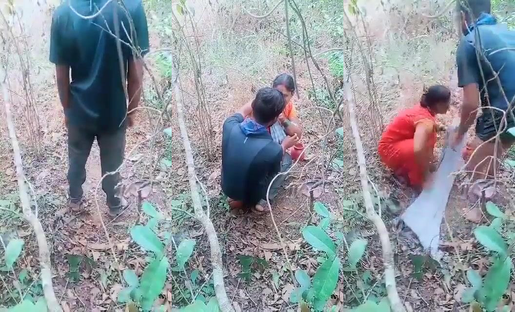 Bihari village bhabhi secretly fucked by lover in jungle