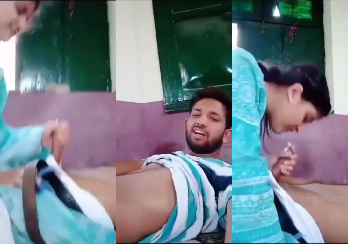 Cute Rajasthani girl giving blowjob to boyfriend in school building - Sinhala Clip Online