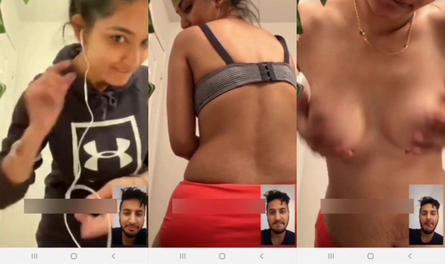 Gorgeous Desi Girl Strips Naked & Shows Boobs To BF On VC