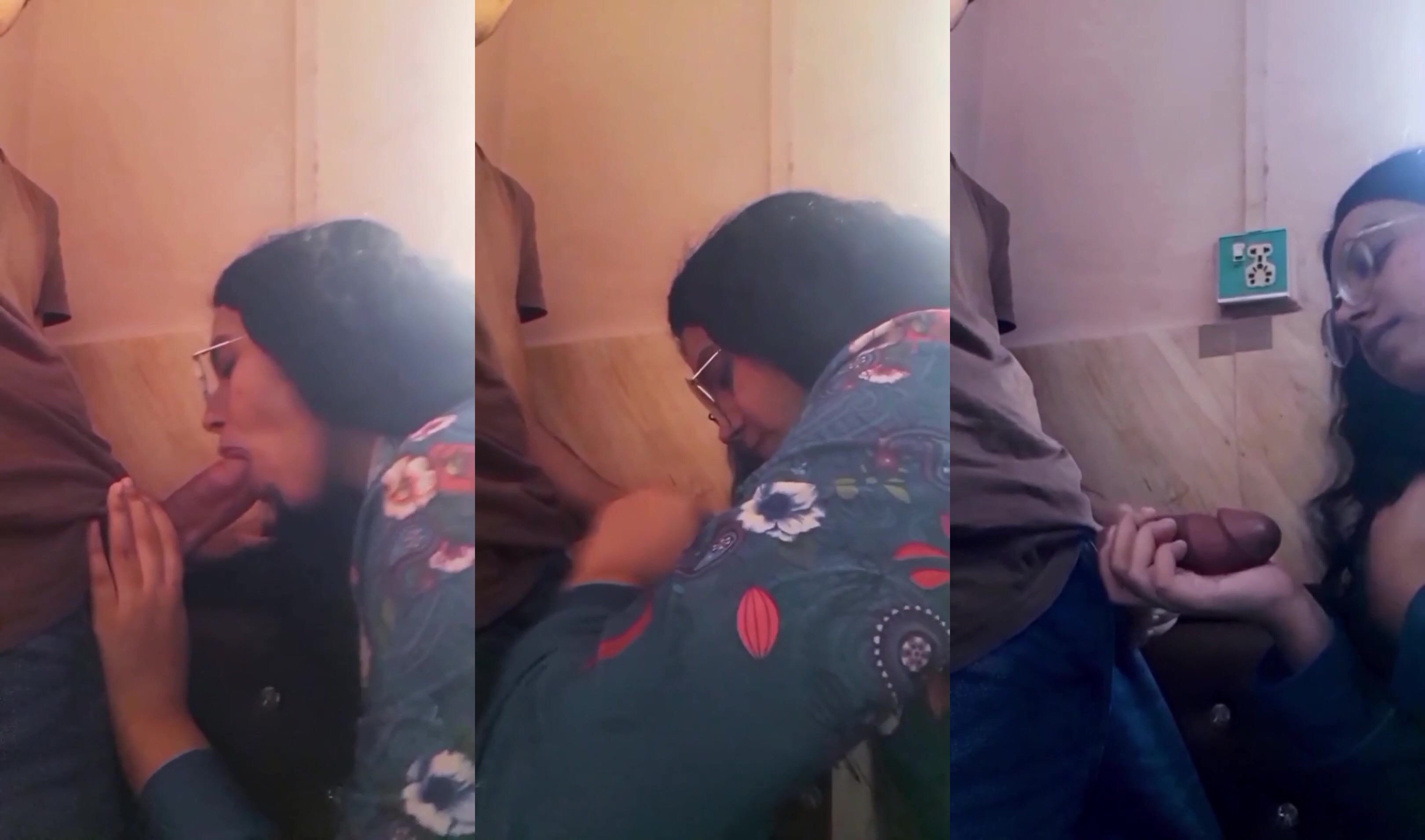 Horny Indian girl sucking friend's jumbo cock in classroom - Sex Video