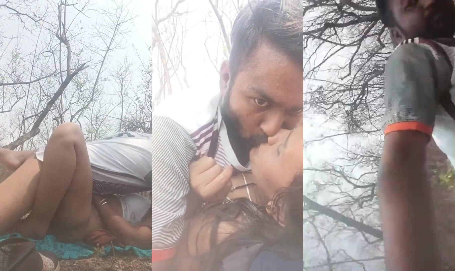 Indian bhabhi cheating and fucking with lover in jungle