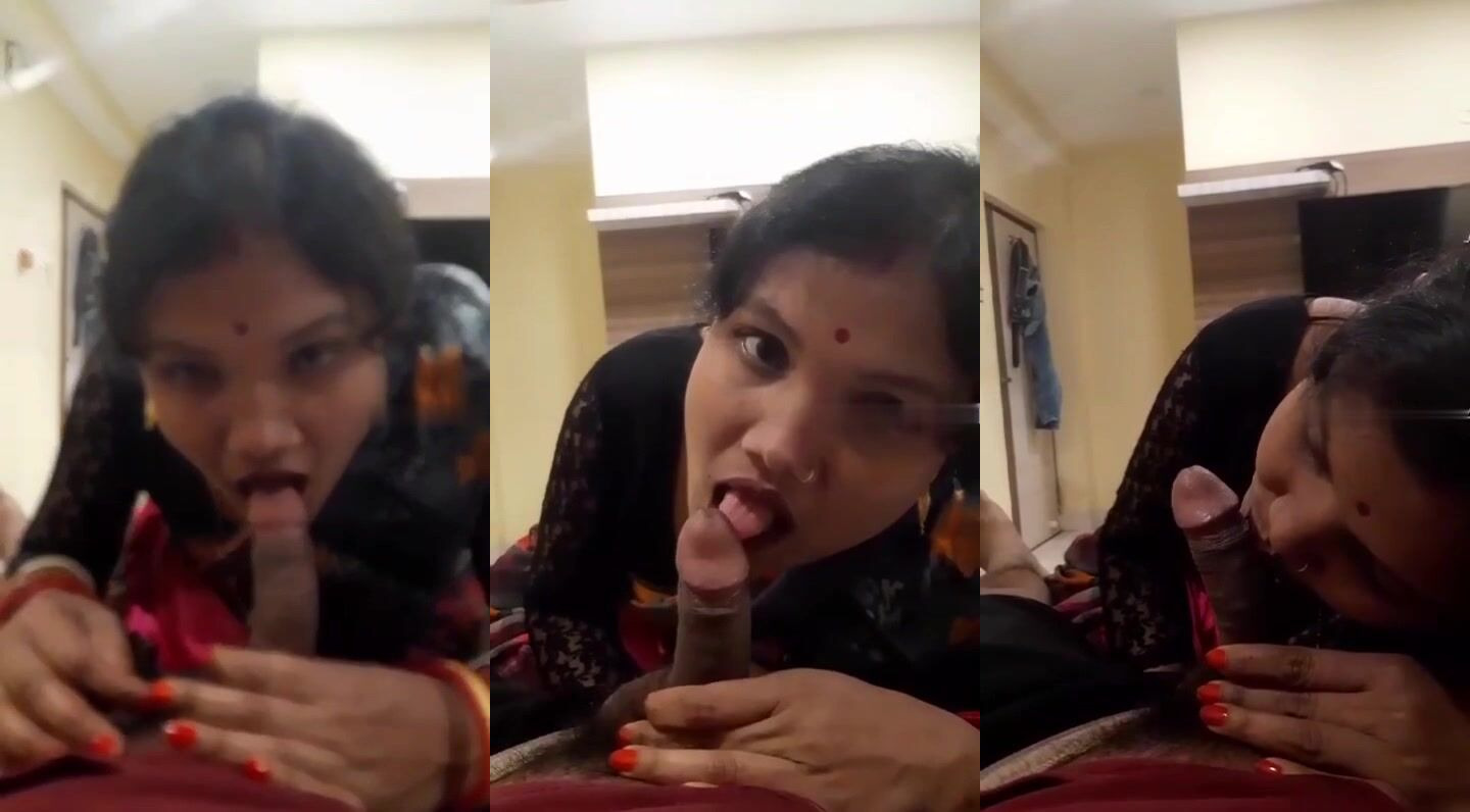 Indian Naughty Wife In Saree Licking Hubby's Black Cock