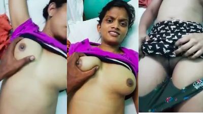 Man undresses his GF and records her desi nude mms