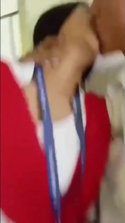 Northeast college couple romantic kissing and blowjob in college