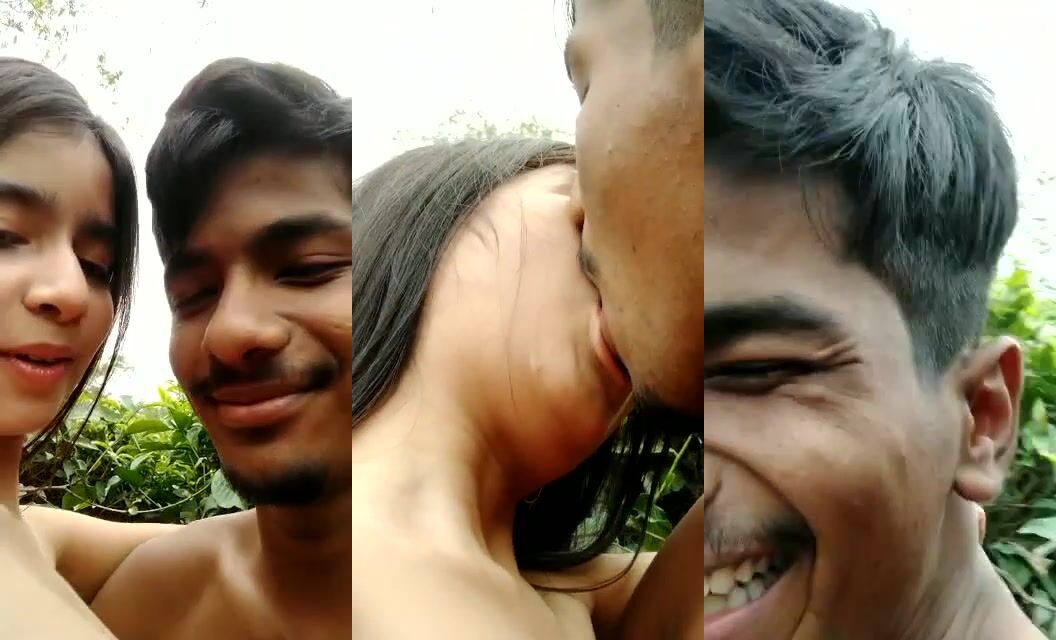 Nude young village lovers having quietly hot romance in forest - XXX Clip