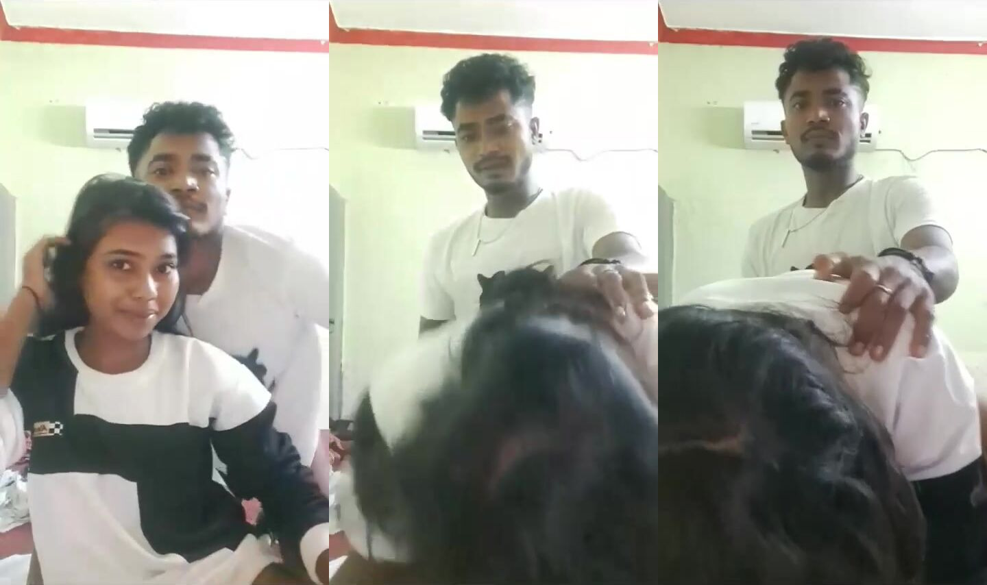 Odisha young lovers fucking in doggy style on friend's room