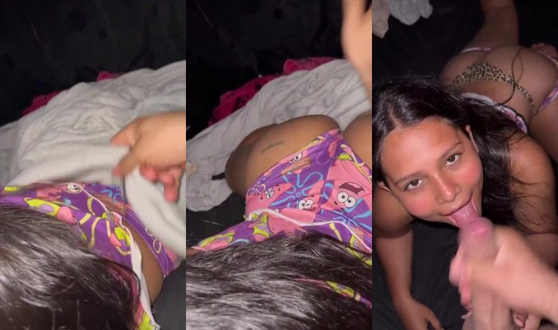 Petite South Indian cutie spicy blowjob with swallowing cum