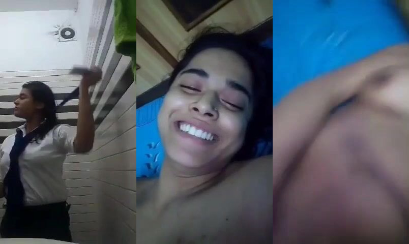 Sex hungry college bitch satisfying her lust with hot solo sex