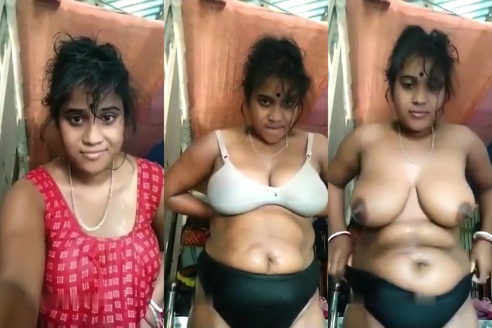 Slutty Kolkata boudi playing with tanker boobs and black nipples