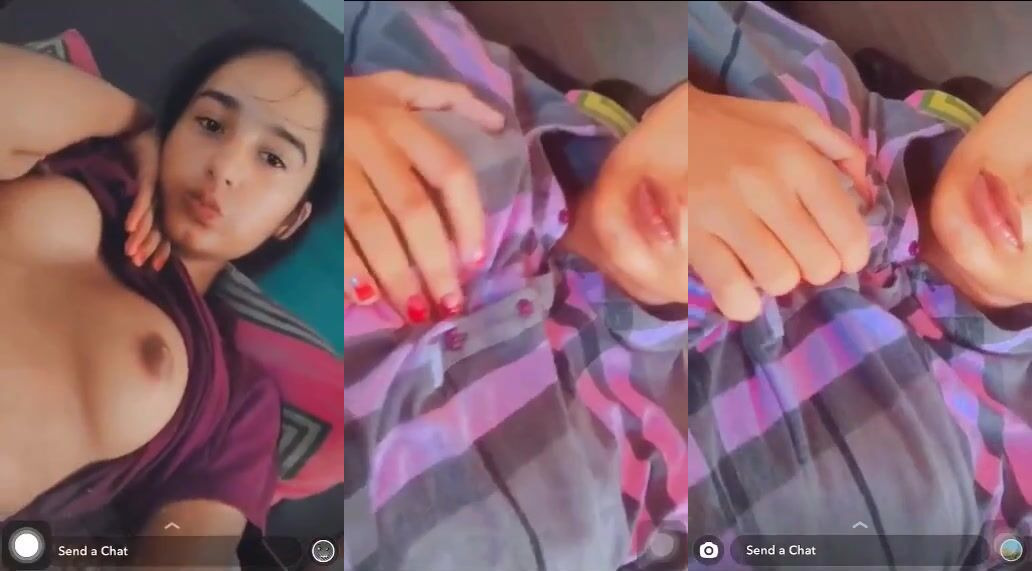 Snapchat desi girl Ritika erotic soft boobs snap video