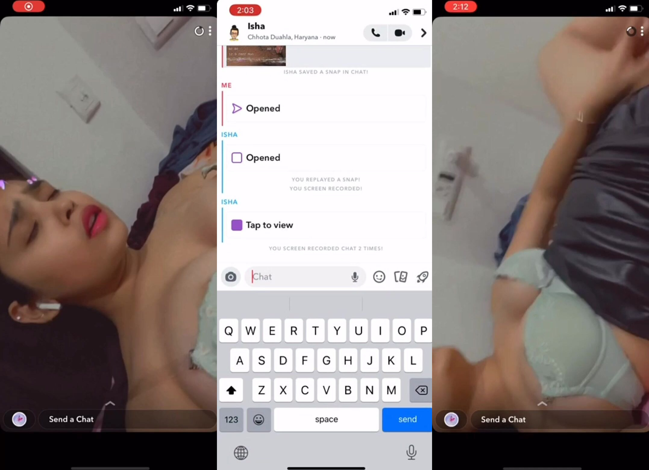 Snapchat girl Isha erotic pussy fingering hot snap video