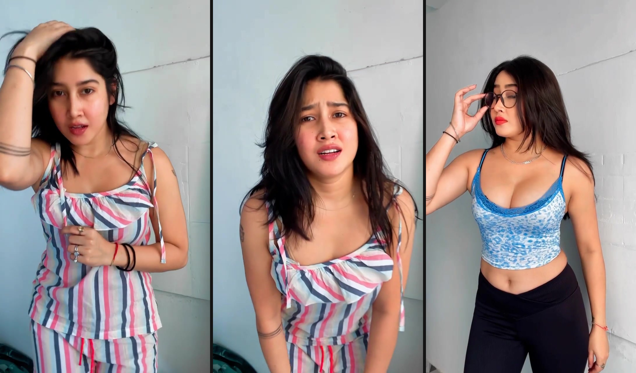 Sofia Ansari's sexy moves on TikTok | She is from Gujarat and her size is 34C.