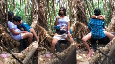 Sri Lankan sex video of a couple fucking in the trees - Sinhala Clip Online
