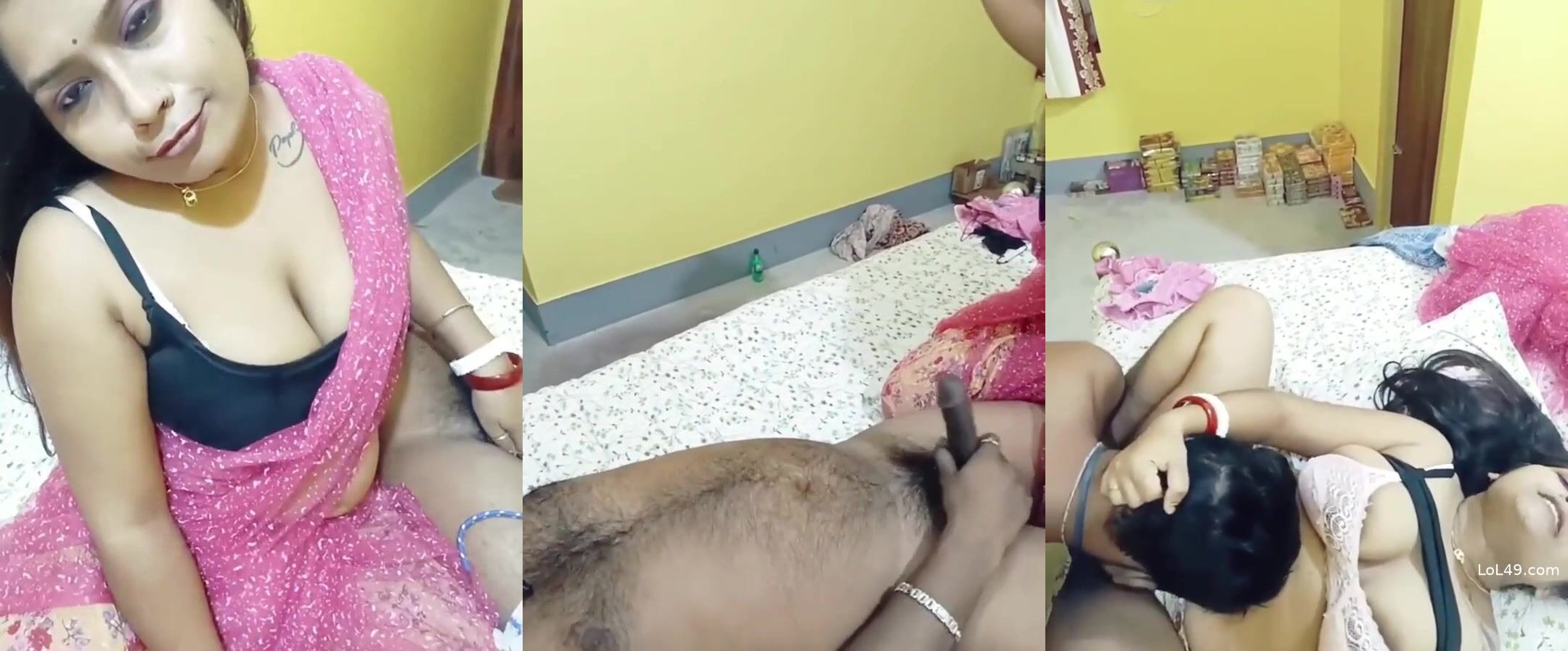 Super horny bhabhi hot oral sex and foreplay with lover - HD Video