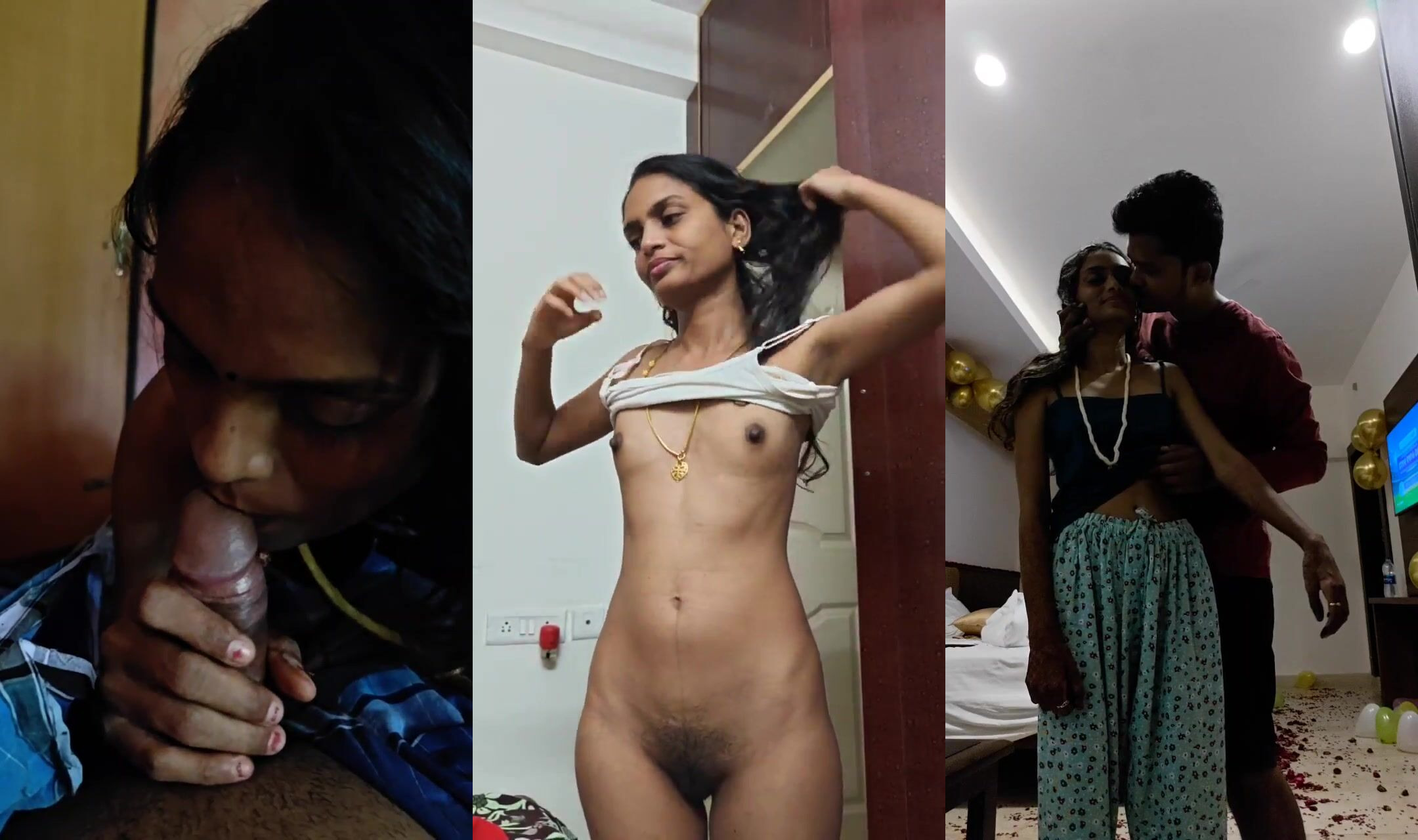 Tamil Married Couple Blowjob & Anniversary Porn XXX Clips