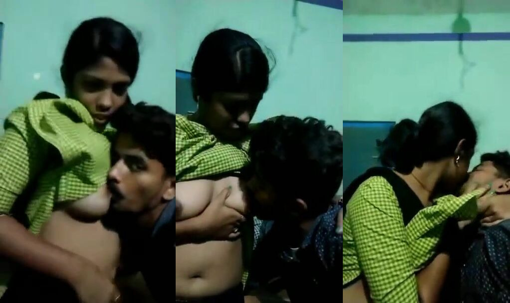 Telugu village girl's boobs sucking by horny lover