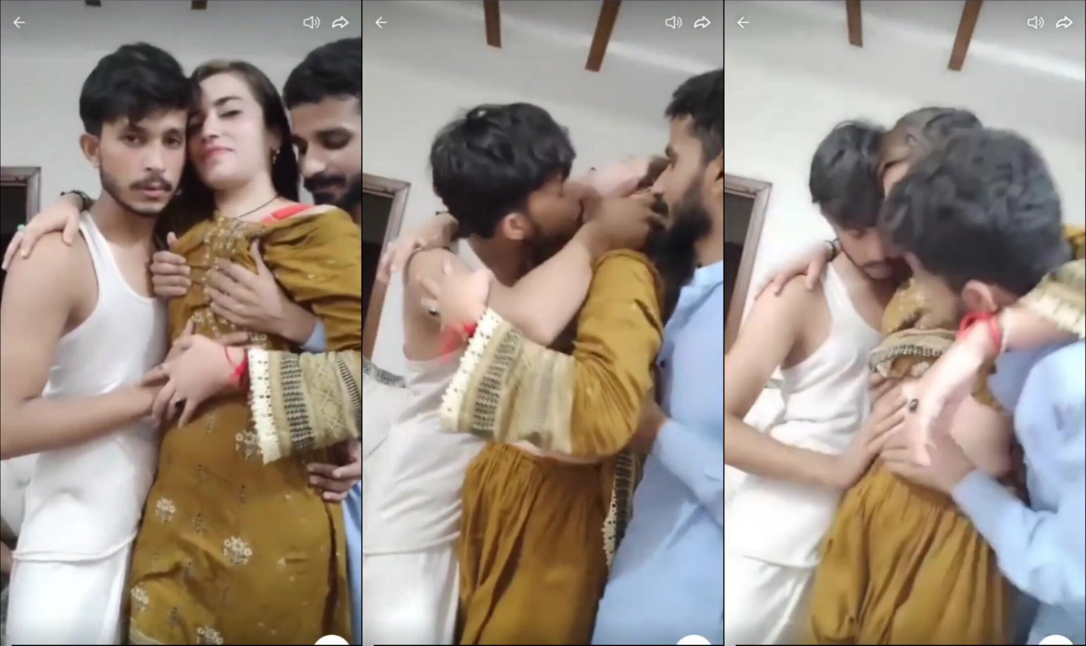 Two Pakistani brothers hot romance with step sister TikTok video