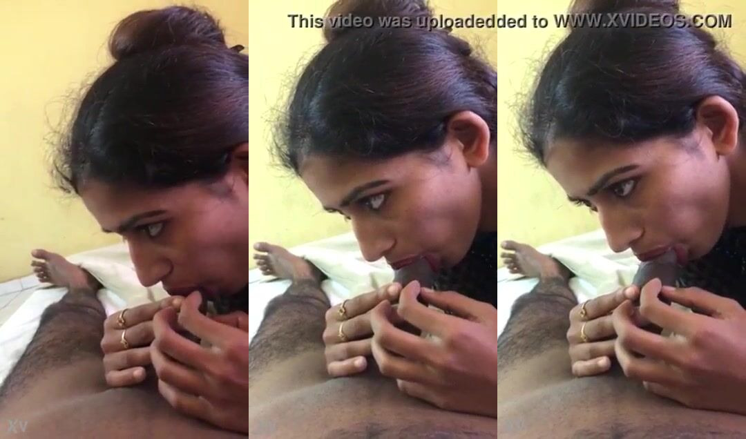 Virgin innocent Tamil girl first time sucking cock of boyfriend