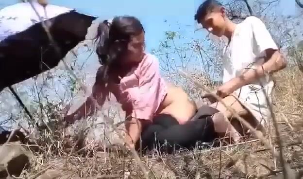 Young college college spicy doggy style sex in jungle - Watch Free