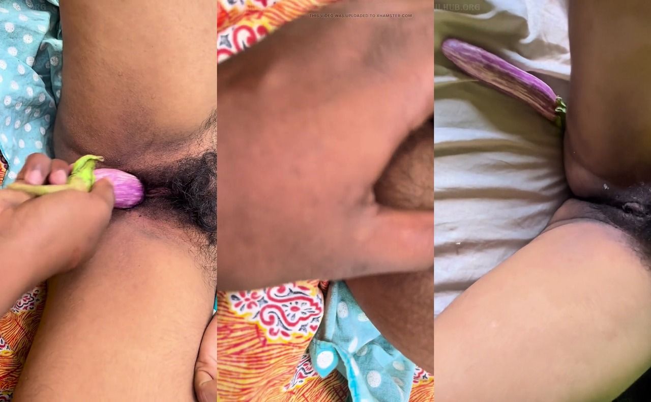 Cute Sri Lankan Amateur Girl Solo Masturbation With Eggplant Kella mol wela kale idala batu Kimbe - Free Online