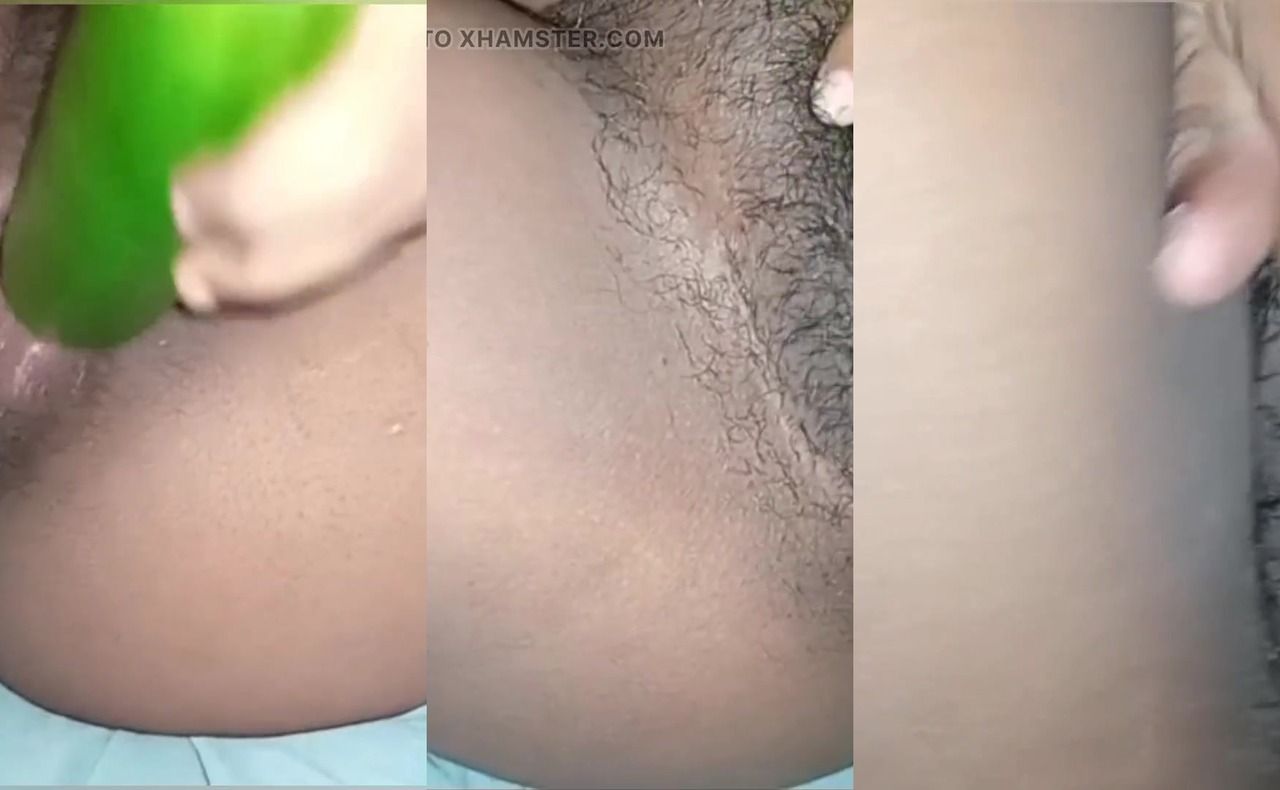 Sri lanakan sexy girl fuck her pussy with a cucumber best aolo