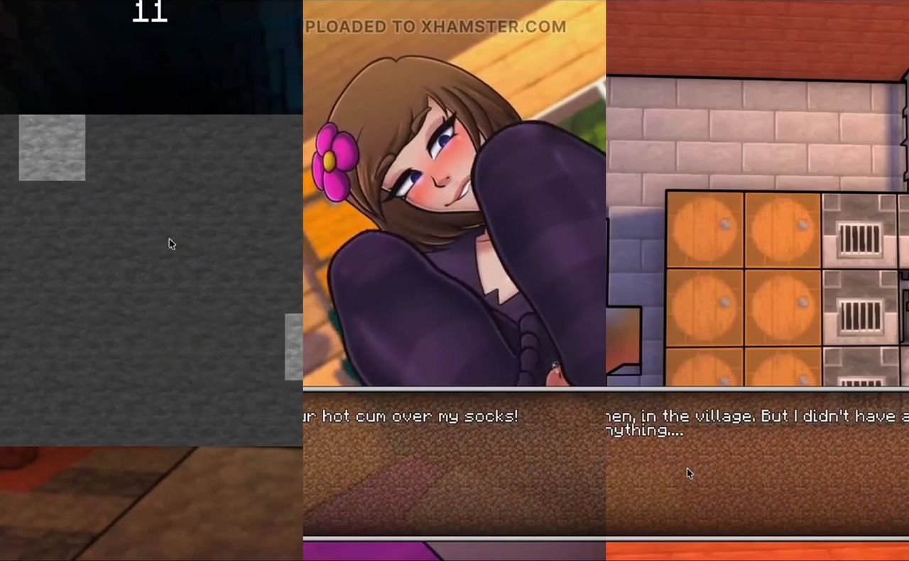 HornyCraft Minecraft Parody - Jenny Gives Steve a Hot Footjob for a Diamond! (Hentai Game Gameplay)