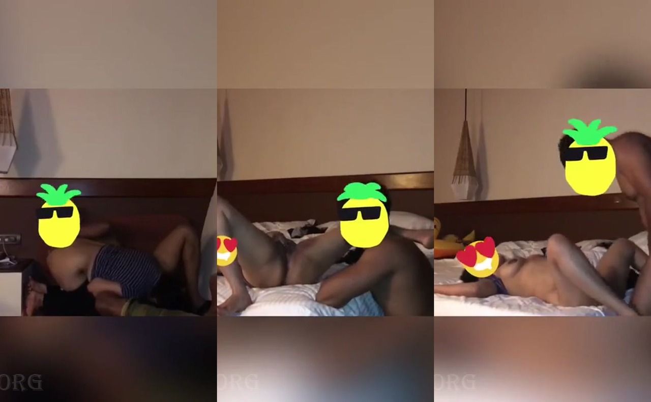 Wife having fun in a hotel