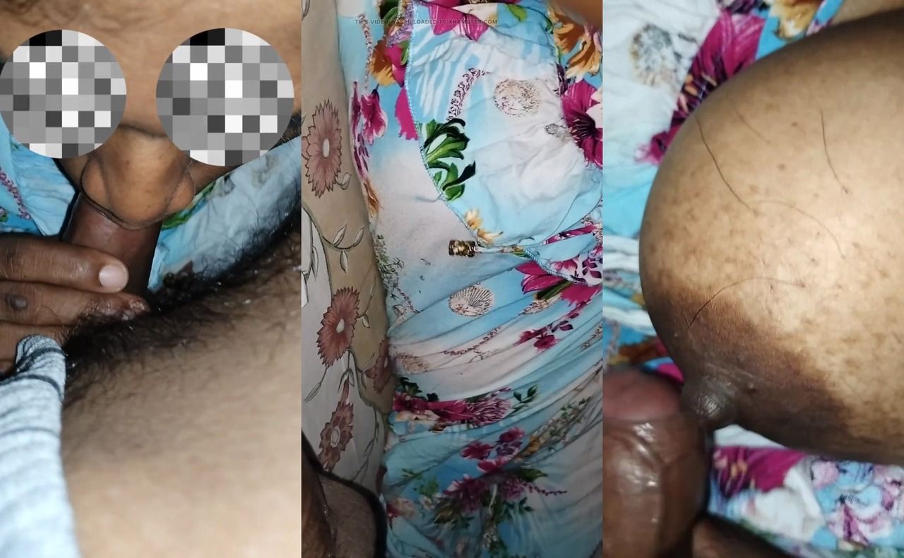 Sri Lankan couple cum on tits, and suck big dick