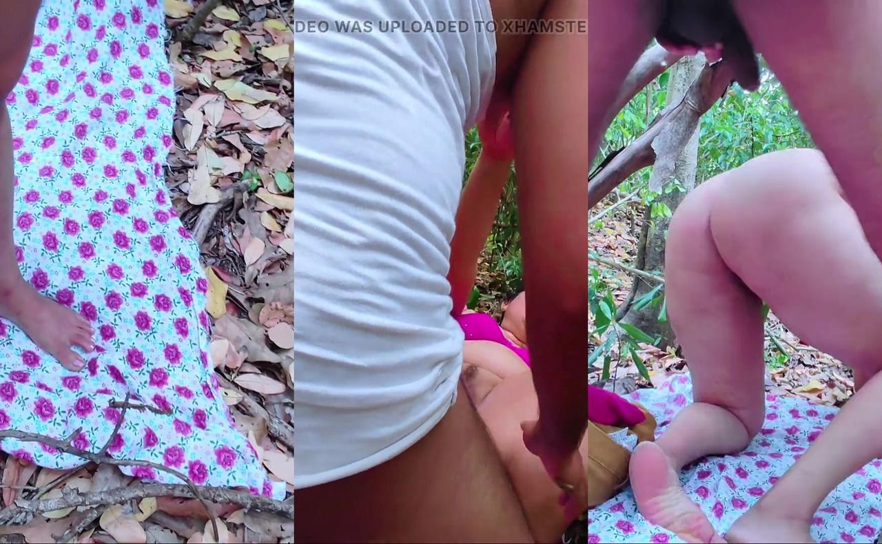 While coming from the forest, the girl met the boy and had sex