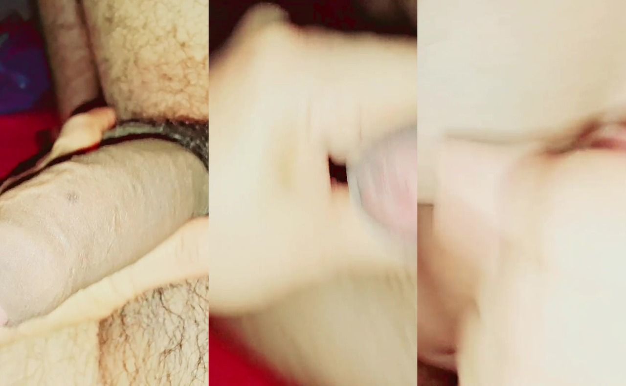 A Sri Lankan couple cums after handjob