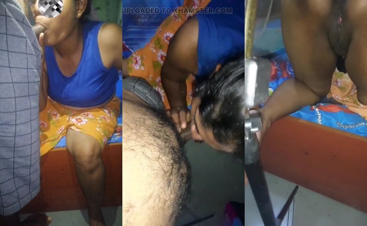 Sri Lankan couple drink milk cock suck and fuck doggy style home made