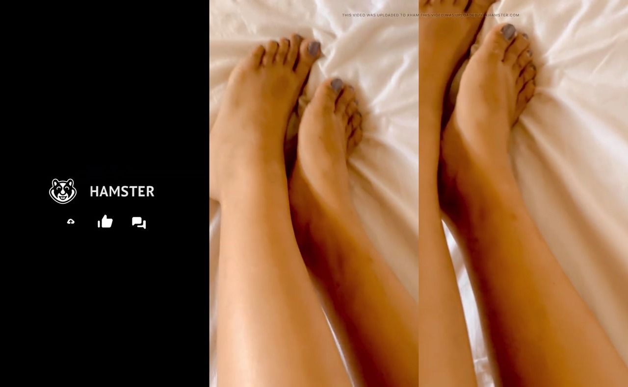 Hot leg and feet masturbation