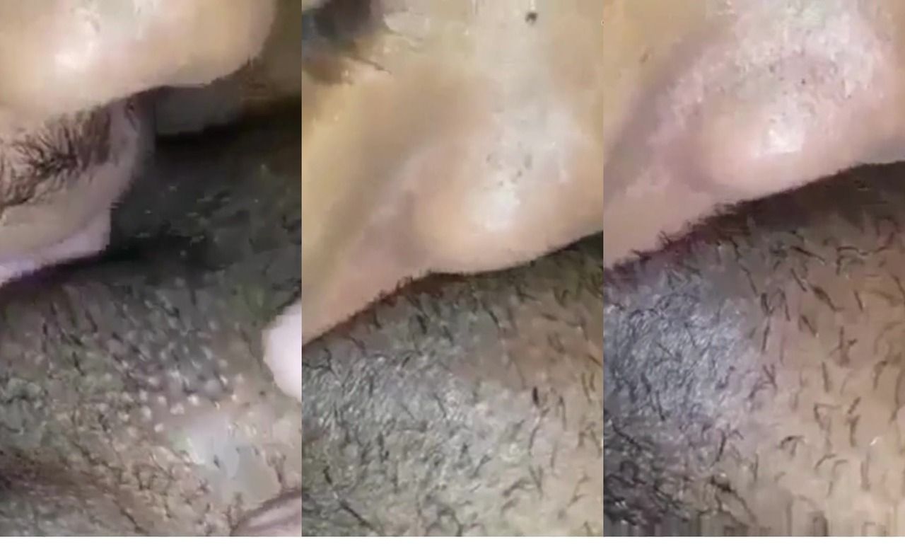 My sexy hubby eating my pussy