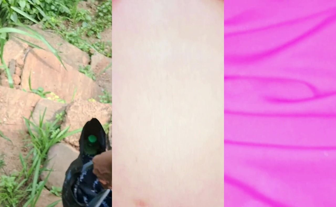 The girl met and fucked when she came from the forest road to the shop